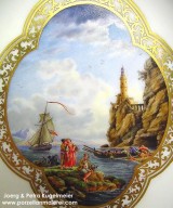 harbor scene porcelain painting Kugelmeier