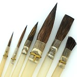Squirl fine art brushes for watercolor and porcelain painting Kugelmeier